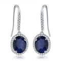 N0074 Abiding Fine Jewelry Diffusion Sapphire Gemstone Blue Colors Earrings Women Classical Jewelry Custom Hook Earrings