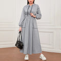 Custom Logo Solid Pullover Oversized Long Hoodie Dress for Women Wholesale High Quality Cotton Fleece Sweatshirt Dress Ladies