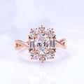 MSR-1364 Fashion Luxury Yellow Gold Solitaire Oval Cut Lab Diamond Ring 18K Real Solid Gold Wedding Ring Jewelry