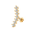 ZF 316L Stainless Steel Cubic Zircon Body Piercing Earrings Cute Geometry Earring Studs for Party Factory Lip Piercings Parties