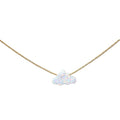 YFN Fine Jewelry Custom 925 Sterling Silver White Cloud Opal Charm Necklace for Women