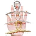 Strong Clamp Hairpin Accessories Metallic Chain Designer Big Hair Claw Clips Elegant Hair Claw Clips Large for Women Girls