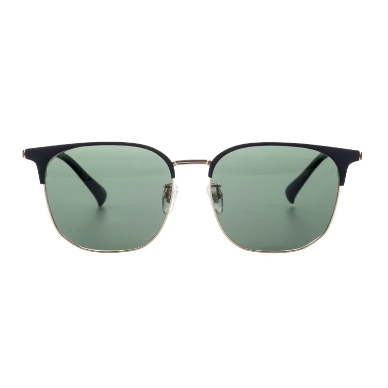 Luxury Brand Designer Vintage Square Titanium Sunglasses for Women and Men Polarized UV400 Sun Glasses with Gold Silver Frames