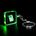 Hot Sale New Design Giveaway Gift Sublimation Crystal Keychain Led Light Crystal Perfume Bottle Keychain for Christmas Gifts