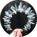 HZ Bride White Crystal Natural Headband Staggered Tying Method Crystal Headband Moon Staff Folk Crafts