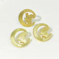 African Map Gold Plated Metal Earrings Ring Jewelry Set Women Unique Accessories Fashion Jewelry