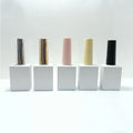 2024 New Shape pink Matte Empty Flat square Nail Polish Bottle Customized Gel Nail Polish Classy Bottles pink Nail Polish Lid