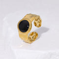 2026 New Fashion Jewelry 18K Gold-Plated Stainless Steel Ring Non-Fading Oil-Dropping Women's Ring