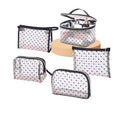 Trendy Love Pattern See Through Hollow Out Ladies Make up Organizer Pouch Travel Women Mesh Storage Custom Cosmetic Bag