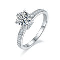 Simple Design 5mm Real Gold 925 Sterling Silver Wedding Engagement Woman Ring