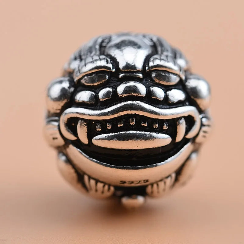 Unique 925 Sterling Silver Animal Round Spacer Beads PI Xiu Loose Bead for Bracelet Necklace Accessories Wholesale