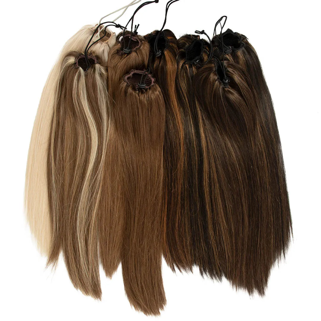 Wholesale Cheer Team Ponytail Hair Extension Mix Shade Color Drawstring Ponytail