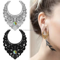 Evorte Custom Stainless Steel Vintage Engagement Gold Plated U Shape Saddle Ear Tunnel Plug Ear Gauges Expander Stretcher Lobe