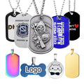 Factory Engraving Pendant Men Design Logo Enamel Personalized Stainless Steel Metal Gold Id Pet Blank Necklace Custom Dog Tag