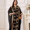 New Custom Muslim Chiffon Dress Middle Eastern Plus Size Dubai Arabic Women's Long Robe Dress