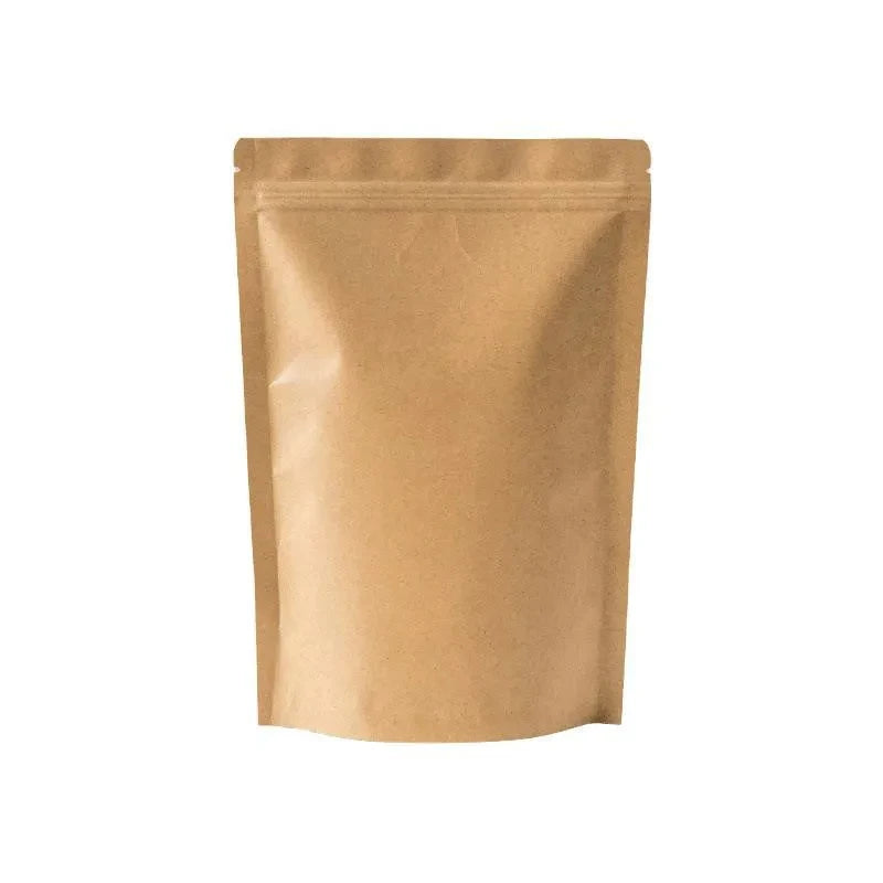 Factory Wholesale Aluminum Lined Craft Food Packaging Pouch Brown Kraft Paper Bag with Foil Lamination