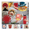 Waterproof Luffy 3D embossed cup wrap transparent Straw hat pirates anime UV transfer one pieces sticker