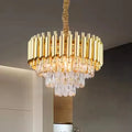Gold Chandelier Luxury Crystal Pendant Lights Modern Home Decor Hanging Lamp 5 Bulbs
