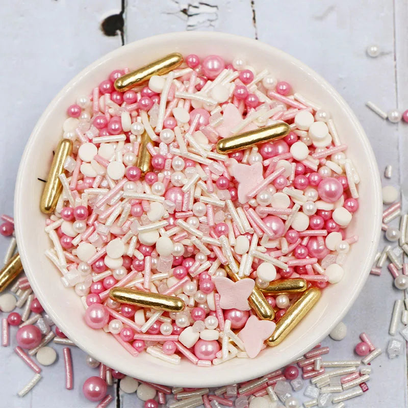 For Halal Sweet Solid Rainbow Sugar Sprinkles Sugar Beads Bakery Decoration Ingredients Hot Sale