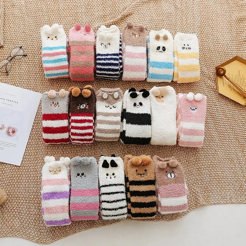 Wholesale Winter Cozy Over the Knee High Socks Women Warm Fluffy Fuzzy Thigh High Long Socks