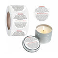 Custom Luxury Embossed Product Candle Warning Personalized Beauty Vinyl Waterproof A4 Plain Hologram Paper Sticker Label