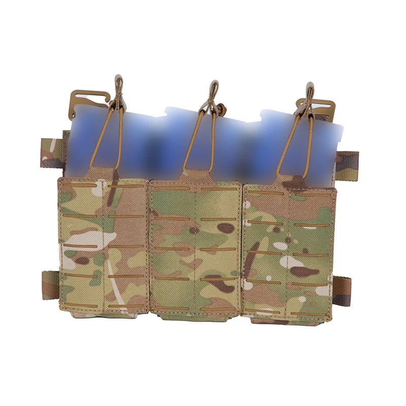 GAF Tactical Triple Magazine Mag Pouch 1000D Nylon Camouflage Molle 5.56mm Lightweight Outdoor Use Custom Logo One Size MAG-006