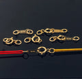 Hot Sale Gold Filled Spring Clasps With Jump Ring and Tag Connect Set for Jewelry Making Bracelet Necklace