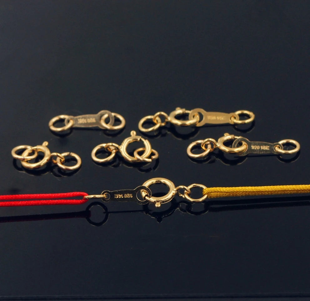 Hot Sale Gold Filled Spring Clasps With Jump Ring and Tag Connect Set for Jewelry Making Bracelet Necklace