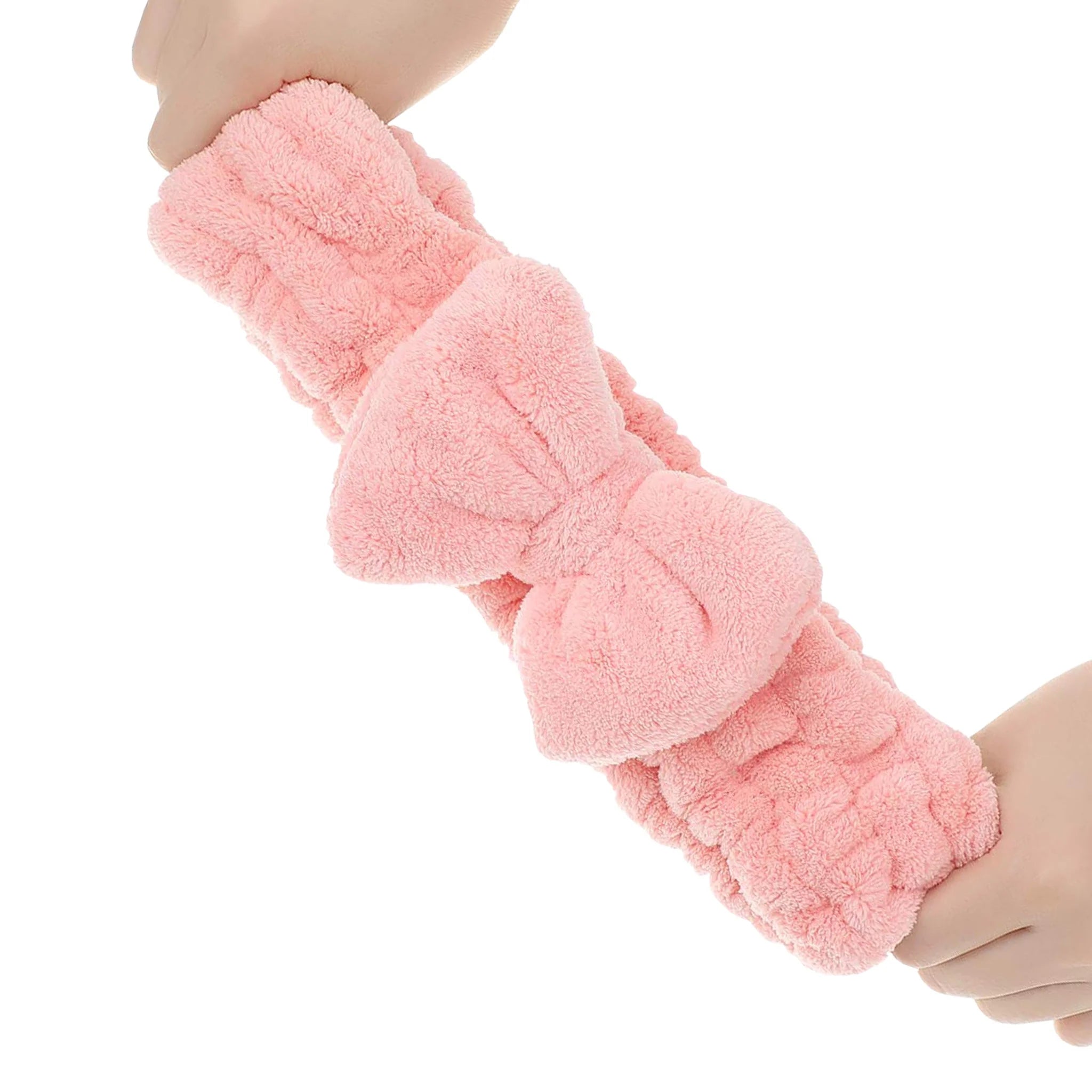 High Elastic Fleece Spa Headband Wrist Washband Set Facial Makeup Hair Band for Face Wash Bath Headbands
