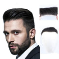 AU Online Popular Male Human Hair Pieces Natural Frontal Skin Base Men Hair Pieces with Covering Recessing Hairline