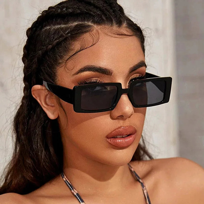 2022 Jiuling Eyewear Fashion Cheap Plastic Square Sun Glasses Custom logo Retro Uv400 Vintage Rectangle Sunglasses