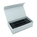 Custom Logo Magnetic Gift Box for Earbuds Packaging Book Shaped with Lever Closure 2mm Thickness Matt Lamination Sponge Liner
