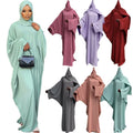 New Muslim Ramadan Jilbeb Two Piece Long Hijab Islamic Dubai Women Prayer Dress Muslim Khimar Styles Available Khimar Jilbab