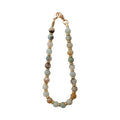 Natural Crystal Stone Beaded Mobile Phone Chains Amethyst Powder Obsidian Phone Beaded Chain Charm Lanyard Wrist Strap