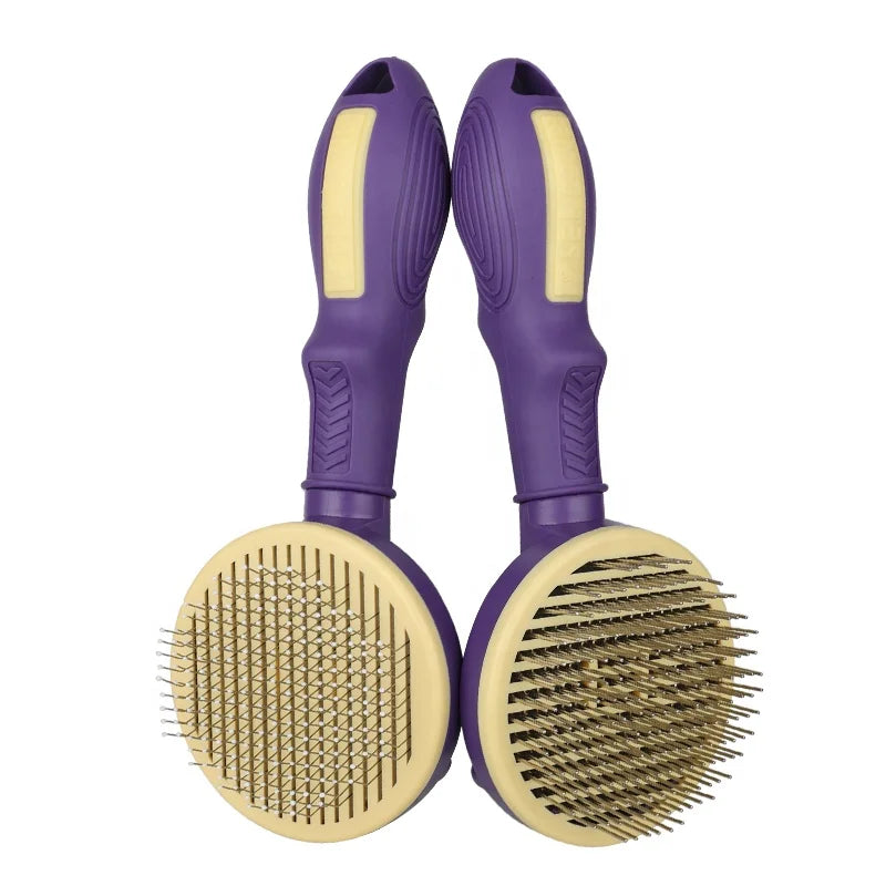 Factory Wholesale Custom Logo Pet Grooming Tool Self Cleaning Slicker Brush for Dog and Cat