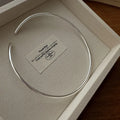 Wholesale Fashion 925 Sterling Silver Women Female Empty Round Torques Necklaces for Summer Jewelry