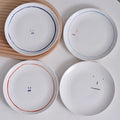 Solhui Ins Creative Expression Ceramic Plate 8inch Simple Ceramic Breakfast Dessert Salad Plate Ceramic Tableware