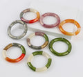 Colorful Acrylic Curved Tube DIY Handmade  Charm Bracelet for Men Women 2023 Jewelry