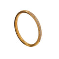JINYOU 363 Simple Stainless Steel Thin Ring Gold Cubic Zircon 18K Plated Minimalist Charm Ring for Women