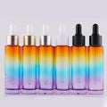20ml 30ml 1oz 50ml 60ml 80ml Flat Shoulder Frosted Round Empty Beard Essential Oil Glass Dropper Bottle