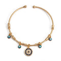Bohemia Evil Eye Bangle Colorful CZ Celebrity Evil Eye Bracelet Wholesale