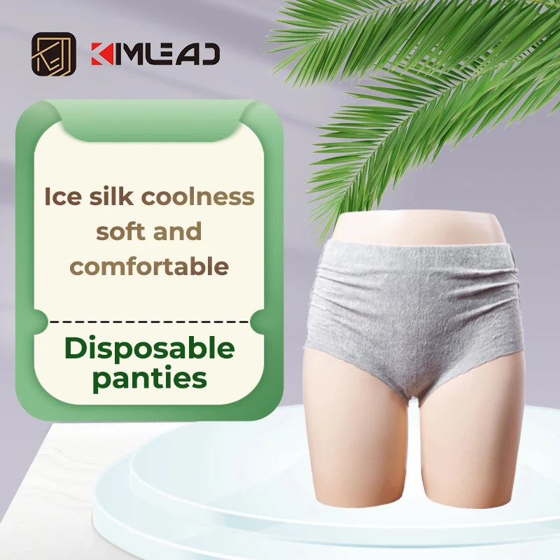 Women Disposable Period Underwear Postpartum Maternity Panties White Briefs Sanitary Panty After C- Section