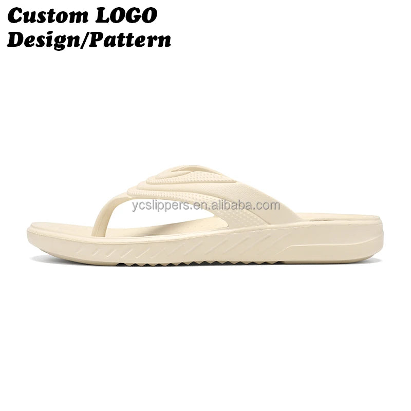 BreezeStep Custom EVA Slippers Men's Summer Sports Flip-Flops Home Slides Beach Sandals Flat Sliders Custom Slipper Fl
