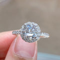 18K Real Gold IGI CERTIFIED Lab Grown Diamond 1Carat 2ct Solitaire Halo Round Cut Custom Jewelry Women Wedding Engagement Rings