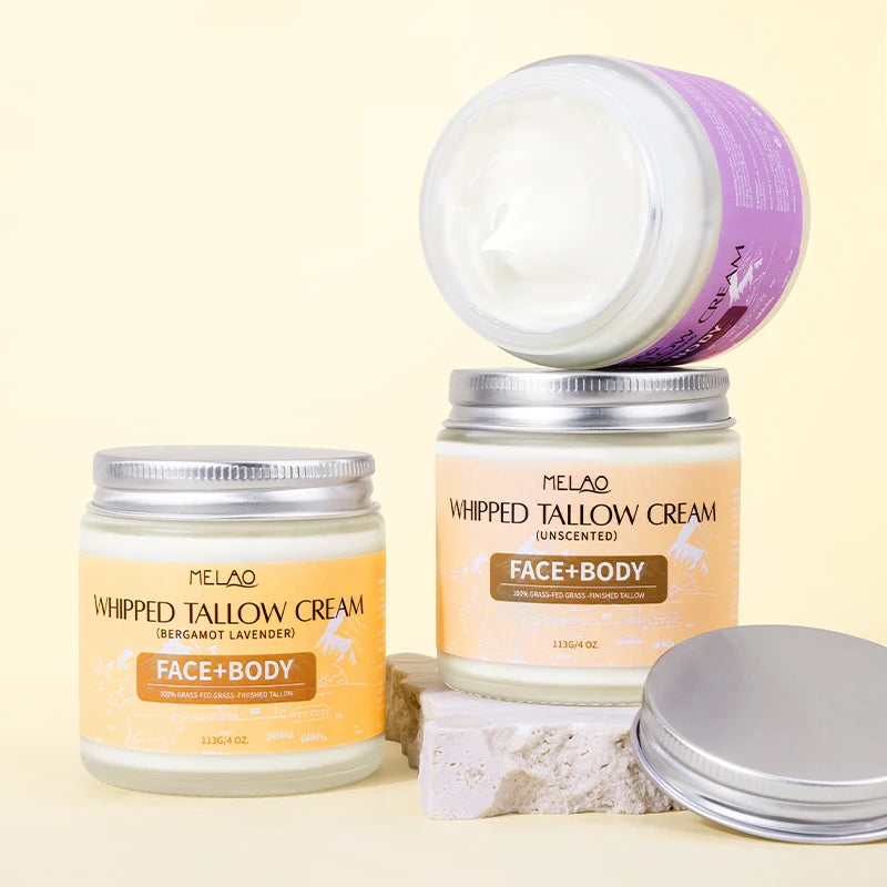 Private Label Wholesale Grass Feed Beef Tallow Skin Care Products Face Care Cream Skin Whitening Cream Unscented Tallow Cream