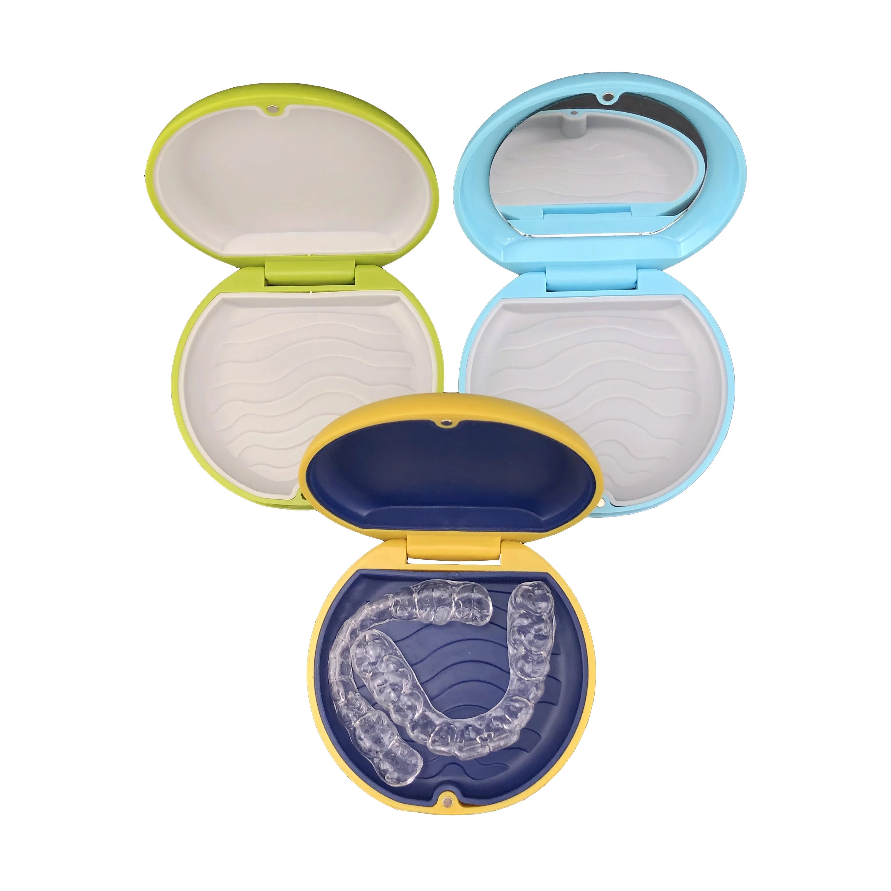 Aligner Case Custom Logo Estuche Retenedores Retainer Case with Mirror Denture Retainer Box