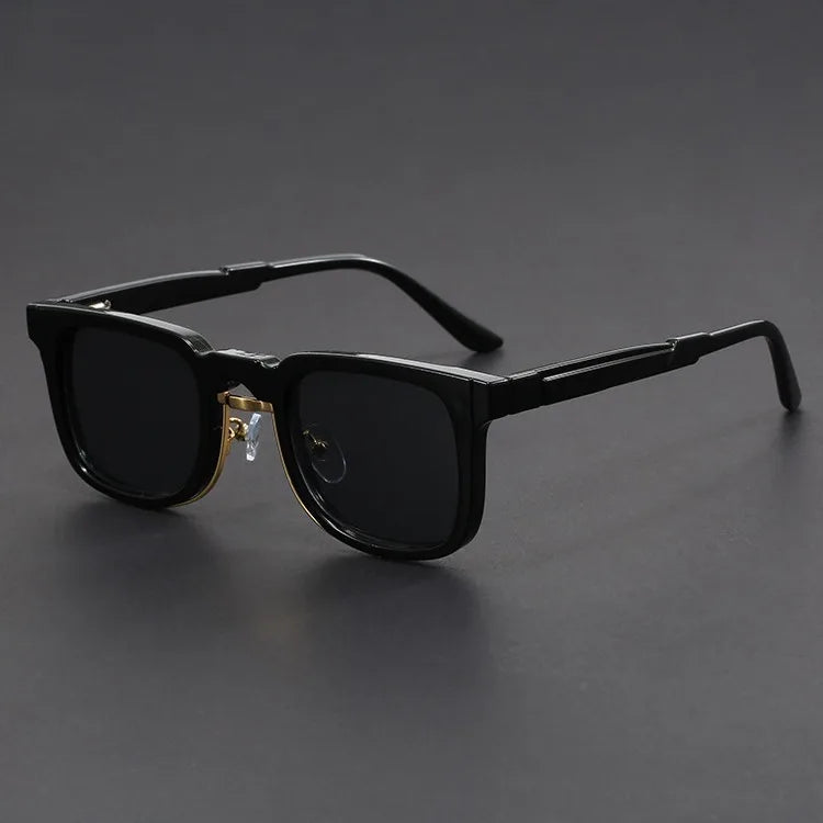 Retro square Sunglasses Women 2024 New Green Hip Hop Sunglasses Men Premium Custom logo