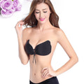 Seamless Sexy Wireless Bra Invisible Silicone with Attached Drawstring Push-Up Breathable Wire-Free No Underwire Supports Chest