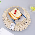 Hand Woven Decorative Corn Husk Mat Natural Round Table Placemat for Dining Woven Grass and Rattan Straw