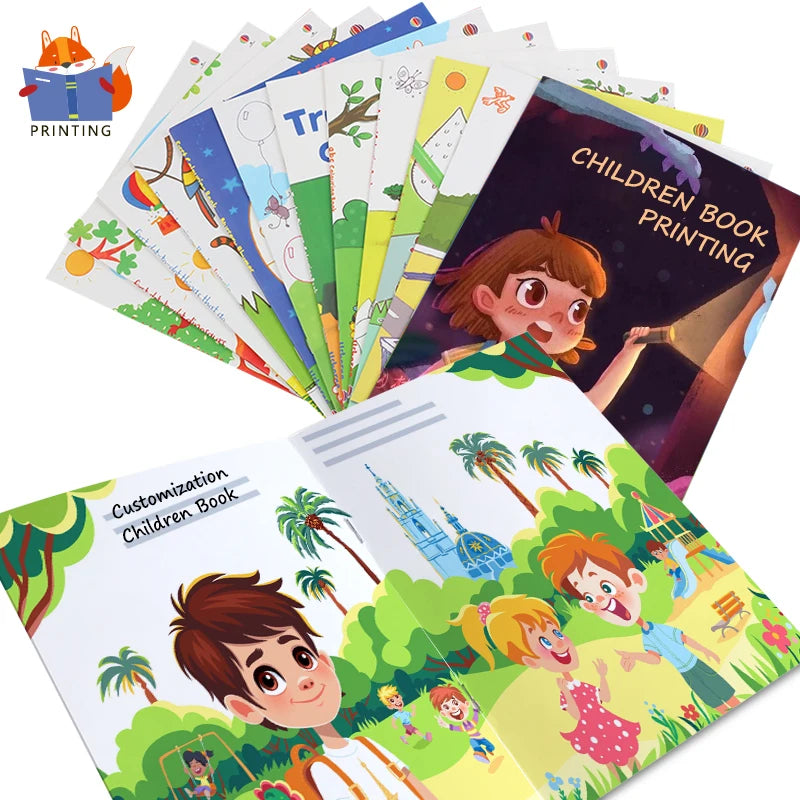 Custom  A4 A5 Printed Color Softcover  Early Learning Art Paper  Printing Children Education Comic Book for Kids